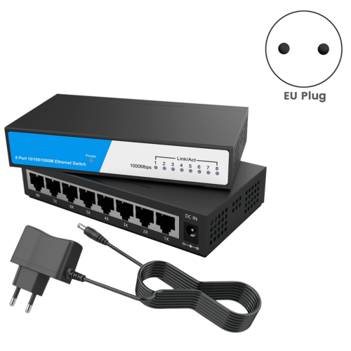 8-Port-Gigabit-Ethernet-Switch 10/100/1000 Mbit/s, EU-Stecker 1