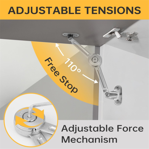 Lid support hinges, high-performance lid holding hinge - 110 opening angle 1