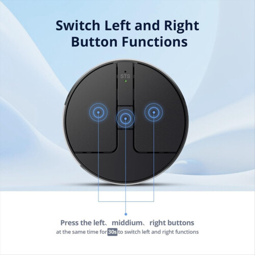 Ultra-thin wireless computer mouse, 3 modes, BT/2.4G/USB, silver 2