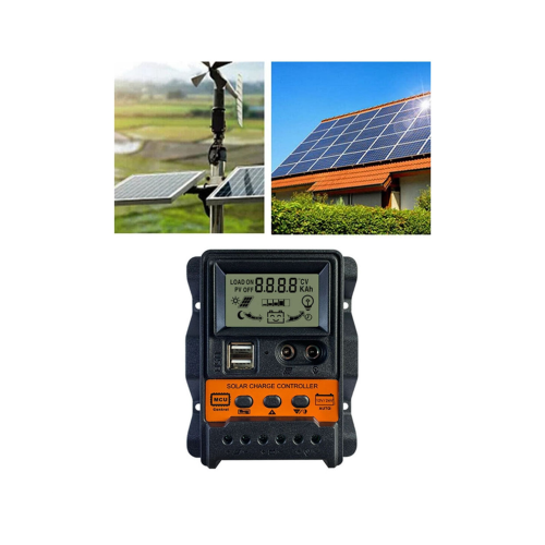 30A Solar Charge Controller Solar Panel Battery Controller 2 USB LCD 2