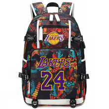 Sac à dos de basketteur, sac à dos multifonction, sac de voyage, sac de supporter, unisexe, sac d'école Lakers, grand sac à dos