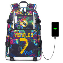 Sac à dos Soccer Star, sac à dos étudiant grande capacité, sac d'entraînement de football avec port USB