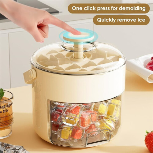 Ice  Machine with Press Type, Ice  Box with Drawer and Storage Container,Ice  Tray 2