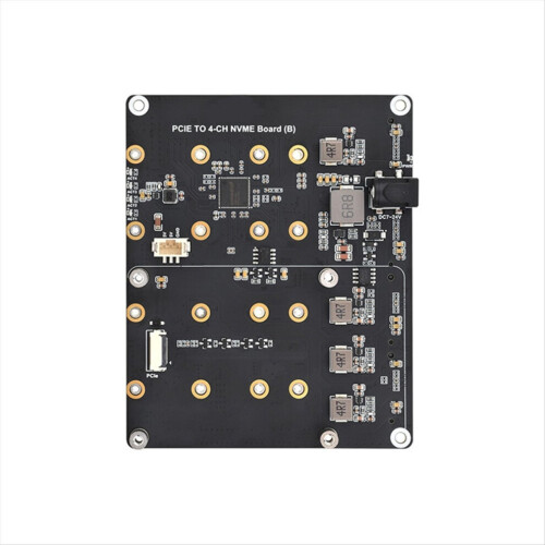 For 5 PCIe to 4-CH M.2 NVMe adapter board EU plug 2