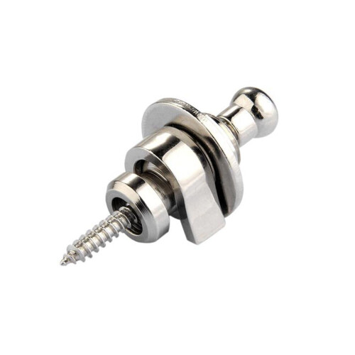 Premium Guitar Strap Locks and Knobs, Safety Quick Release Strap Retainer System, Nickel (4 Pieces) 2