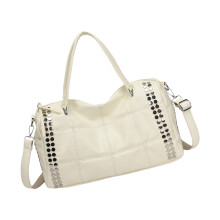 Trendy leren portemonnee schoudertas Zachte hobos tas-Wit