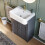NES Home Nes Home 600 Basin Unit Anthracite with Chelford Ceramic Basin 4