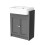 NES Home Nes Home 600 Basin Unit Anthracite with Chelford Ceramic Basin 7