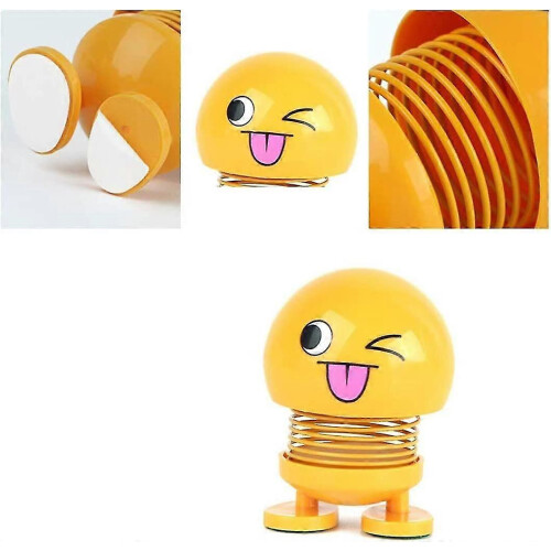 τεμάχια χαριτωμένες κούκλες Emoji Bobble Head, αστεία παιχνίδια χορού Smiley Spr 1