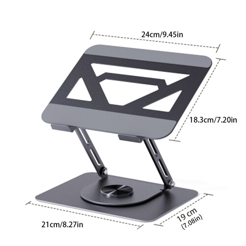 Support d'ordinateur portable, support de tablette de-Argent 1