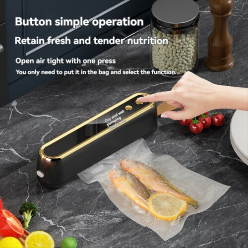 Cordless vacuum sealer, small portable vacuum packaging machine, black 1