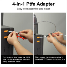 4 In 1 PTFE Tube Adapter For Lab H2 P1 3D Printer Feeder Module