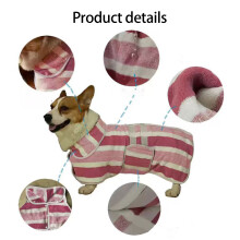 Multifunktionaler Haustier-Bademantel aus-Rosa S