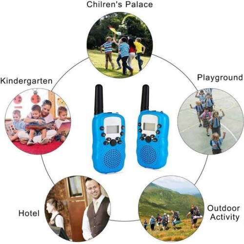 Rechargeable Walkie Talkies - Children's - 3km Long Range - Intercom Christmas Gift (Blue) 1