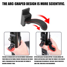 Support manuel Portable pour instruments à vent-Côté gauche noir