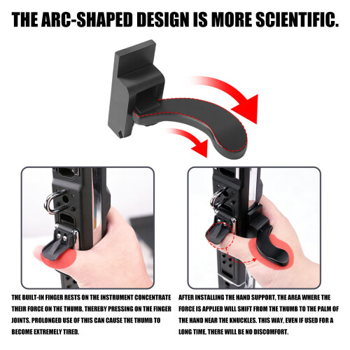 Support manuel Portable pour instruments à vent-Côté gauche noir