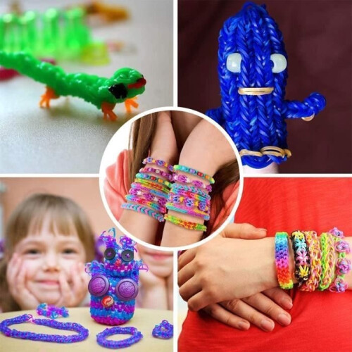 1500PCS Elastic Bracelet Kit, 32 Grids DIY Elastic Loom Bands Kit 1