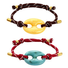 Bracelet de nez d'animal rétro élégant, tendance, chaîne de-Bleu