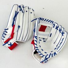 Gant de baseball professionnel en cuir-Blanc bleu 10,5 pouces