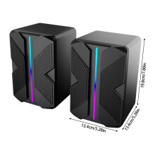 Haut-parleurs portatifs de PC d'éclairage de RVB avec des-S556