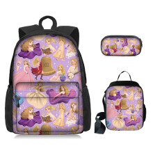 American Singer studententas, studentenrugzak, schooltas, 3D-print, muziekliefhebbers, reistas, driedelige tas