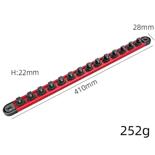 Magnetic Socket Organizer, 3/8" Magnetic Socket Organizer, 360 Swivel Clips Socket Holder,Holds 14 Sockets (3/8) 1