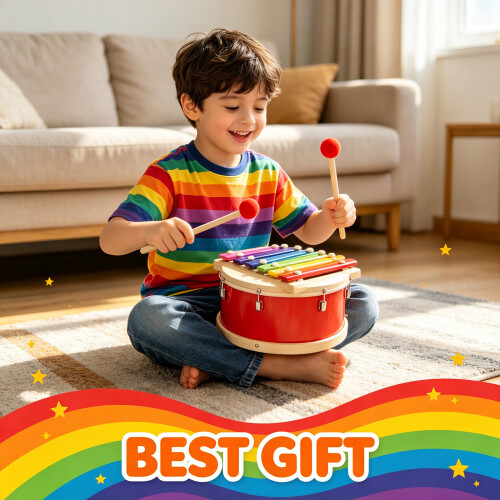 Interactief percussie-instrument voor kinderen, 8 noten, 1