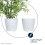 LIVIVO Plastic Plant Pot with Wave Design 18cm White 6