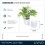 LIVIVO Plastic Plant Pot with Wave Design 18cm White 9