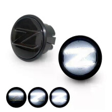 (Smoked white)Applies to 2X Turn Signal Dynamic Light LED Flashing Side Marker Lamp White Parking Lights