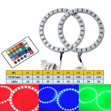 (Rgb100mm-1 Palette 2) 1 Stück LED-Vollkreis-Angel-Eyes mit farbiger Blende, 60 70 80 90 100 110 120