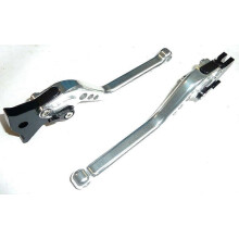 YAMAHA XT600 Z TENERE 1984-1986 LANGE SILBERNE BREMS- UND KUPPLUNGSHEBELSATZ ROAD TS367