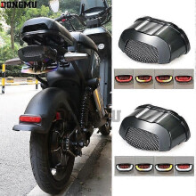 (Blue Light)Motorcycle Taillight Modification U + B Uqi + U1c Flowing Water Turn Signal Stop Lamp Led