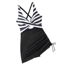 Stijlvol comfortabel zwempak met nylon textuur voor-Zwart XL