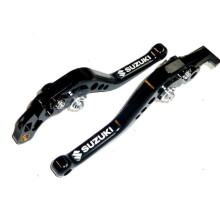 SUZUKI GS500E 1994-1998 KURZE SCHWARZE BREMS- UND KUPPLUNGSHEBEL MIT STRASSENGRAUUNG