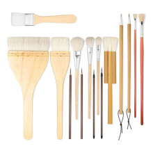 15pcs Ceramic Brushes for Glazing Ceramic Brush Set Suitable for Ceramic Acrylic Painting Painting Watercolor Painting