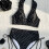 Practical Two Piece Ladies Swimsuit Comfortable-Black M 8