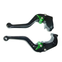 KAWASAKI ZX636 2007-2015 KURZE SCHWARZE BREMS- UND KUPPLUNGSHEBEL STRASSE RENNSTRECKE R12B6
