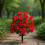 High Quality Faux Crabapple Stem With Sturdy Base For-White 7