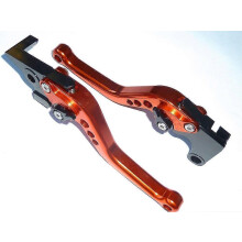 YAMAHA FZ1 FAZER 2006-2013 KURZE ORANGE BREMS- UND KUPPLUNGSHEBELSET FÜR RENNSTRECKE TS71