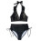 Practical Two Piece Ladies Swimsuit Comfortable-Black M 3