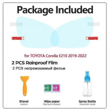 (Oval 100 mm x 150 mm) Kompatible, vollflächige Antibeschlagfolie für regendichte Rückspiegel für Toyota