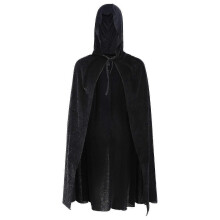 (90 x 50 cm – Schwarz) Kapuzenumhang, Robe, Halloween-Uniform, Cosplay-Party-Kostüm, Requisite, Festivalbedarf