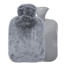 PVC Material Explosion-Proof 2000ml Winter Hot Water Bottle, Water Injection Plush Warmer, Hand Warmer,Foot Warmers