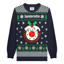 (XXL, Navy) Lambretta Mens AW25 Target Christmas Jumper