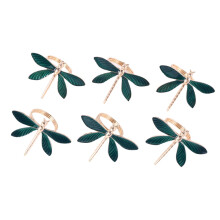 6 Pcs Dragonfly Napkin Ring,Napkin Ring for Wedding,Dining Table,Party,Daily Use,Christmas,Thanksgiving,Table Decor,Etc