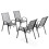Birchtree BIRCHTREE Garden Chairs Set of 4 Stackable Grey 1