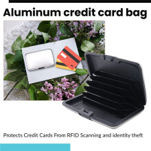 Aluminium Case Credit Card Holder Metal Wallet, One Size in Silver
