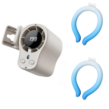 Tragbarer, wiederaufladbarer Clip-Ventilator, 360-Drehung mit stufenloser Geschwindigkeitsregelung, Mini-USB-Typ-C-Anschluss,