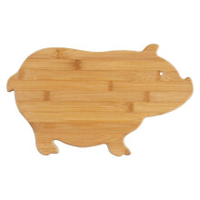 Bamboo Pig Shaped Bamboo Serving and Cutting Board,Children's Cartoon Pig Shape Chopping Board